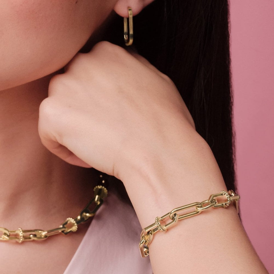 Olivia Burton Ladies Anchor Link Gold Toned Bracelet