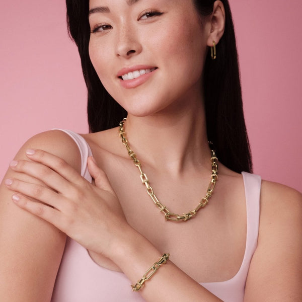 Olivia Burton Ladies Anchor Link Gold Toned Bracelet