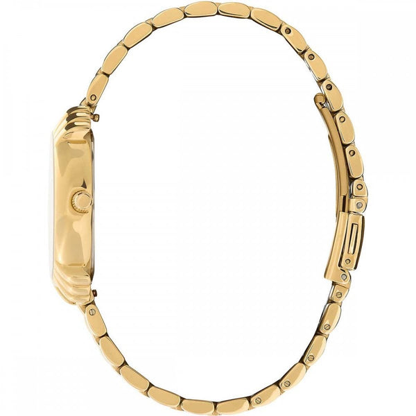 Olivia Burton Ladies Art Deco 30mm Green Dial Gold Bracelet Watch