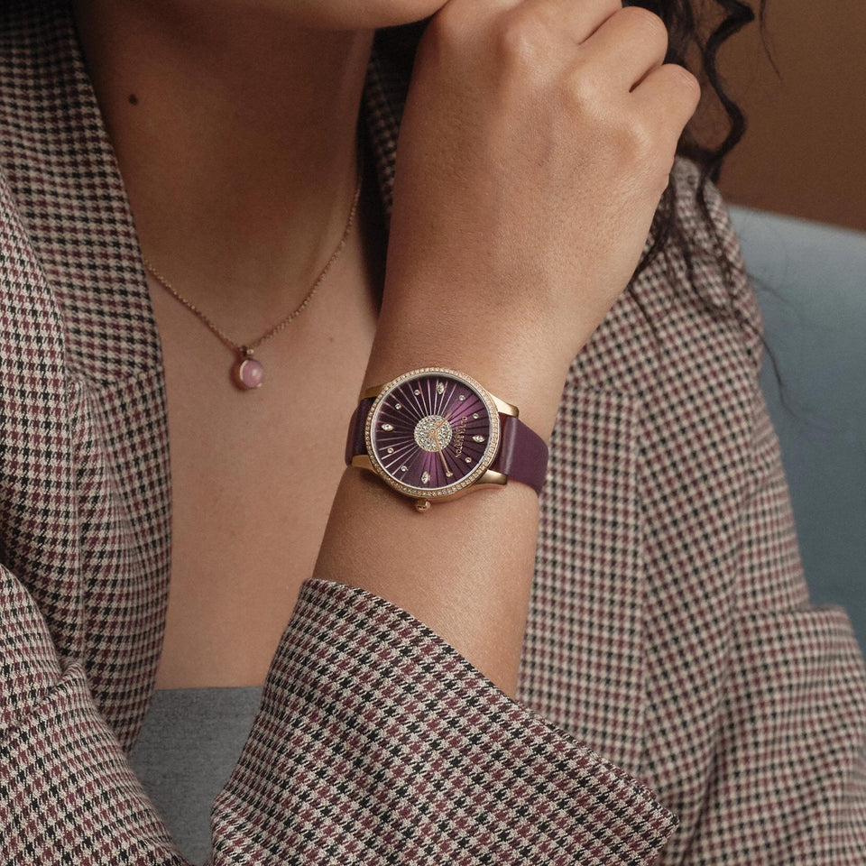 Olivia Burton Ladies Capsule 34mm Cherry Lacquer Strap Watch