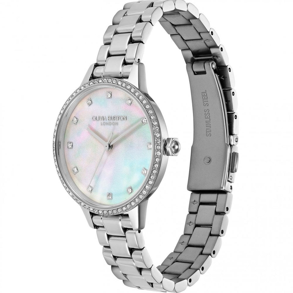 Olivia Burton Ladies Captivate Mother Of Pearl Dial Bracelet Watch