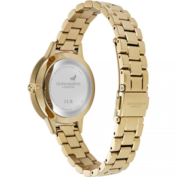 Olivia Burton Ladies Captivate Mother Of Pearl Gold Tone Watch