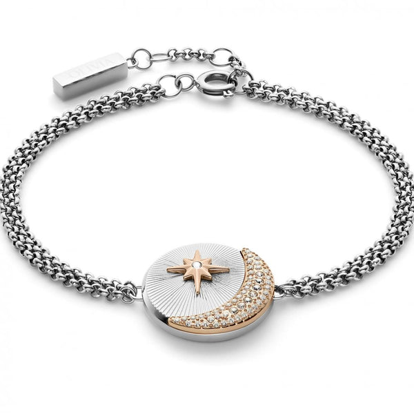 Olivia Burton Ladies Celestial Moon & Star Two Tone Bracelet