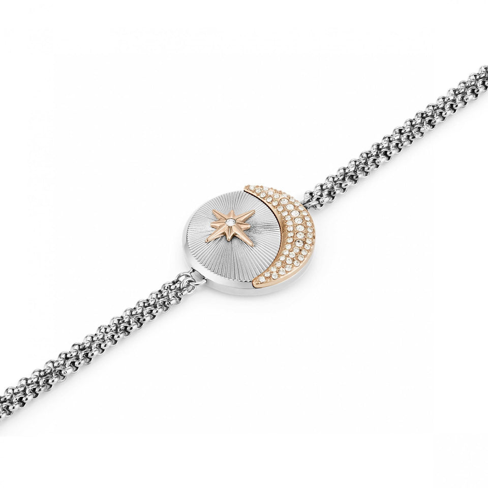 Olivia Burton Ladies Celestial Moon & Star Two Tone Bracelet