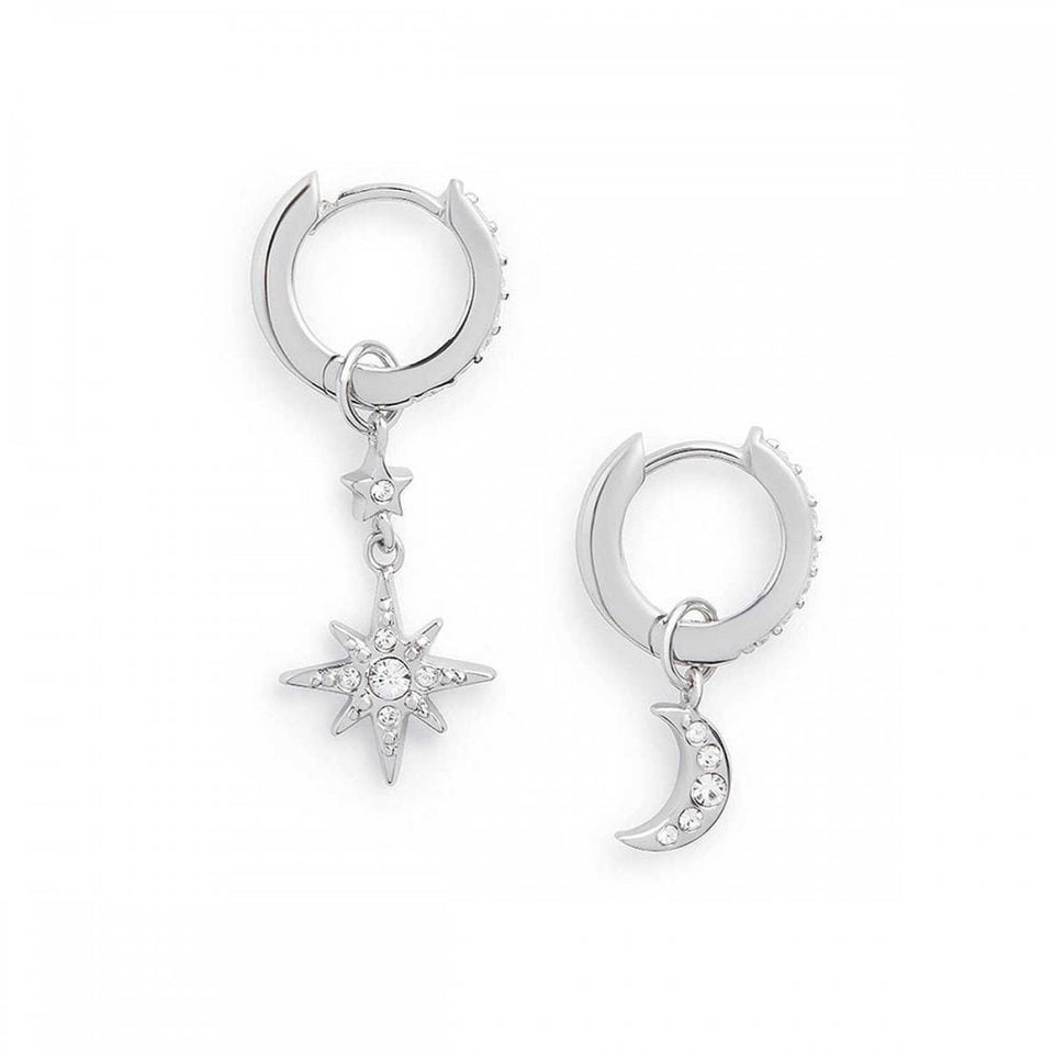 Olivia Burton Ladies Celestial North Star & Moon Stone Set Drop Earrings
