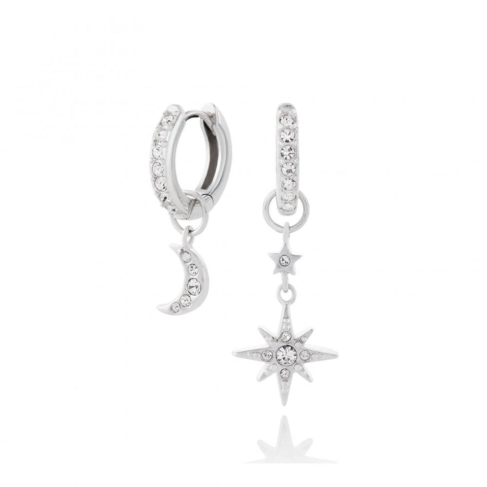 Olivia Burton Ladies Celestial North Star & Moon Stone Set Drop Earrings