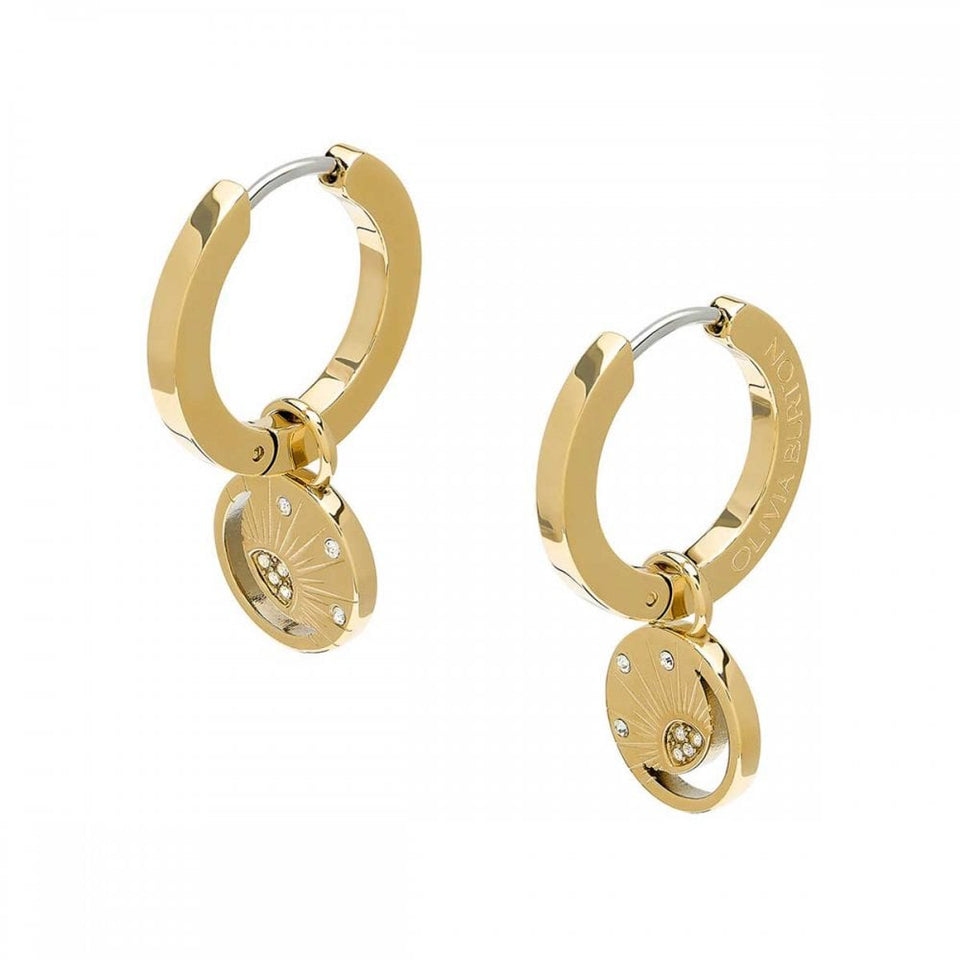 Olivia Burton Ladies Celestial Rising Sun Gold Plated Drop Earrings