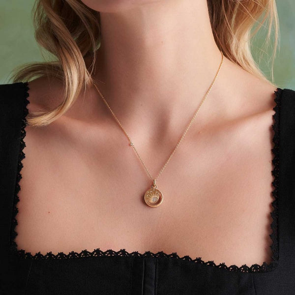 Olivia Burton Ladies Celestial Rising Sun Gold Plated Necklace