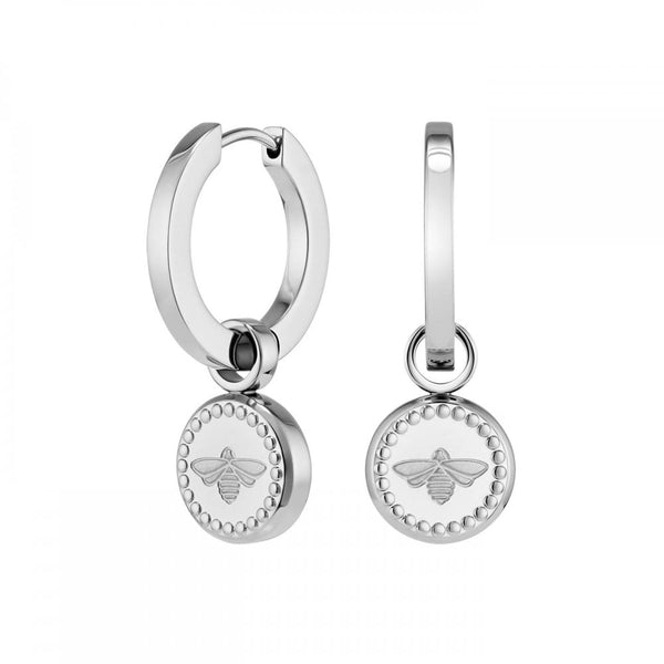 Olivia Burton Ladies Charms Bee Drop Hoop Earrings