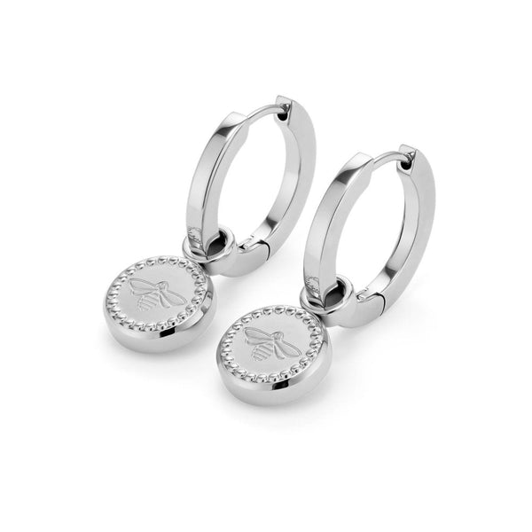 Olivia Burton Ladies Charms Bee Drop Hoop Earrings