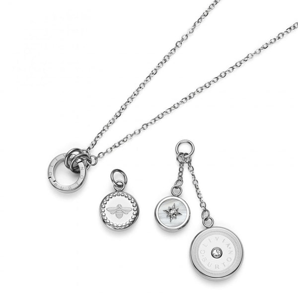 Olivia Burton Ladies Charms Stainless Steel North Star & Bee Necklace