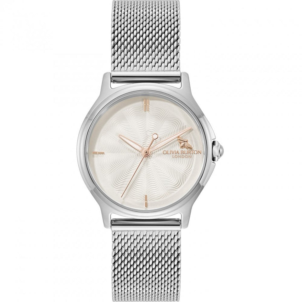 Olivia Burton Ladies Classic Bee 30mm Mesh Bracelet Watch