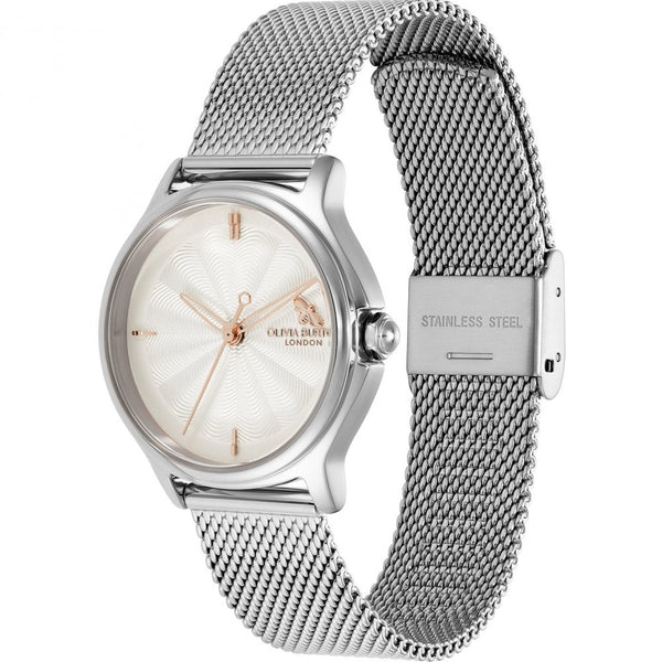 Olivia Burton Ladies Classic Bee 30mm Mesh Bracelet Watch