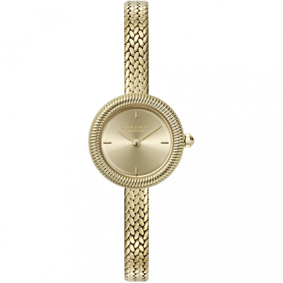 Olivia Burton Ladies Classic Finery Gold Toned Mesh Bracelet Watch