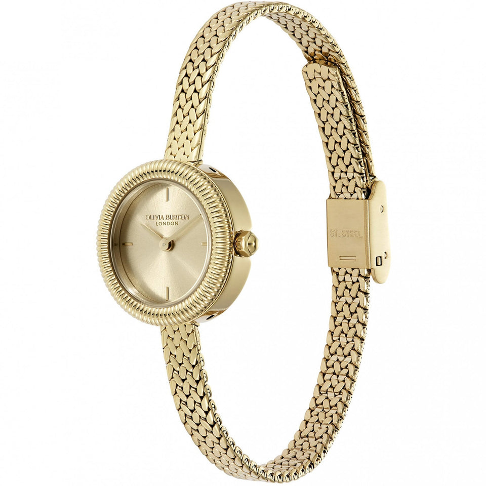 Olivia Burton Ladies Classic Finery Gold Toned Mesh Bracelet Watch