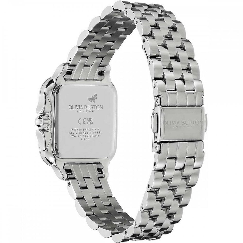 Olivia Burton Ladies Classic Grosvenor 28mm Blue Dial Bracelet Watch