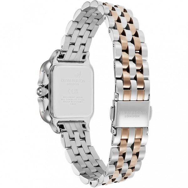 Olivia Burton Ladies Classic Grosvenor White Dial Two Tone Watch