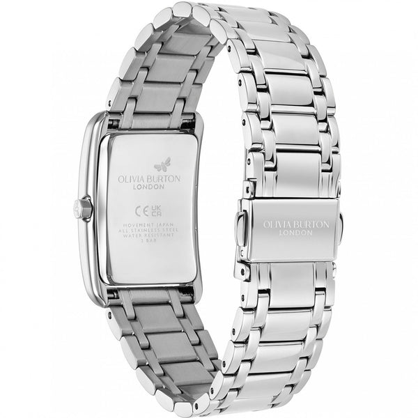 Olivia Burton Ladies Classic Grove Dove Grey Rectangular Dial Watch