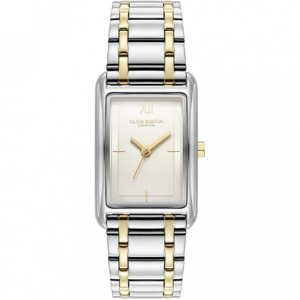 Olivia Burton Ladies Classic Grove Rectangular Dial Two Tone Watch