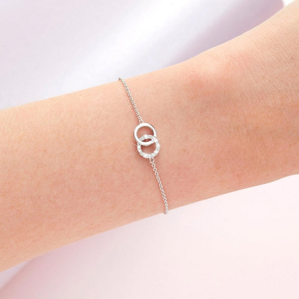 Olivia Burton Ladies Classic Interlinked Stone Set Bracelet