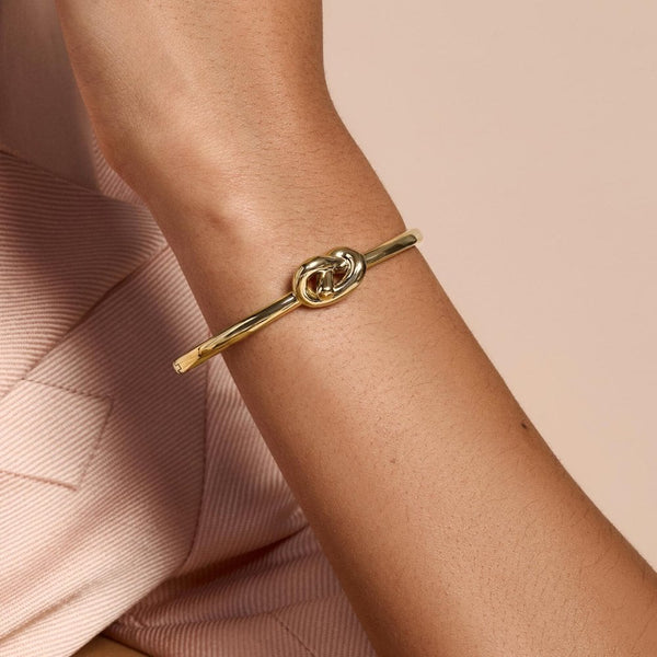 Olivia Burton Ladies Classic Lover's Knot Gold Plated Bangle