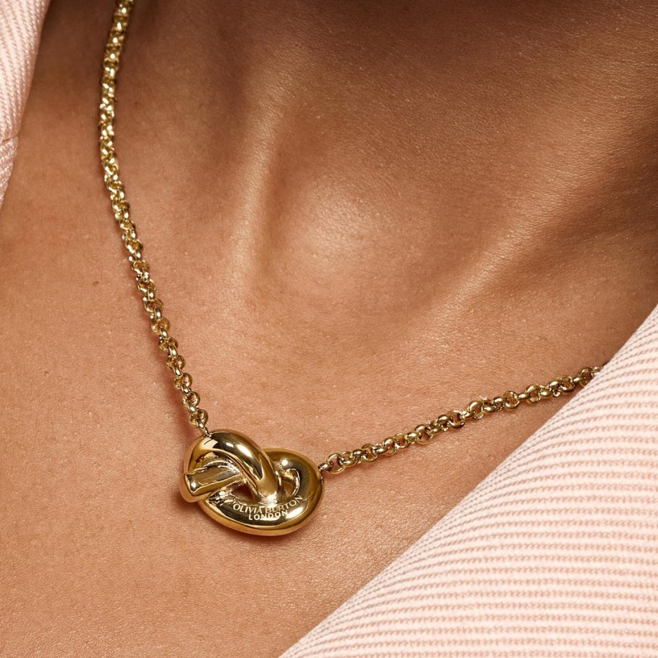 Olivia Burton Ladies Classic Lover's Knot Gold Plated Necklace