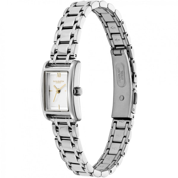 Olivia Burton Ladies Classic Mini Groove Rectangle Dial Watch