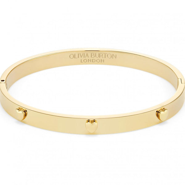 Olivia Burton Ladies Classic Mini Heart Gold Plated Bangle