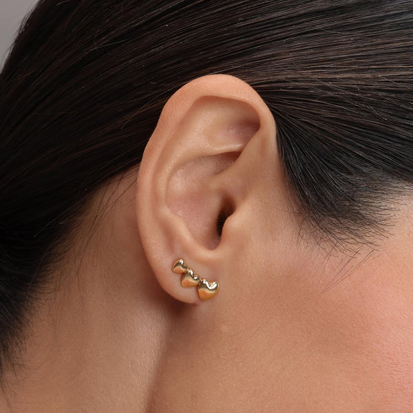 Olivia Burton Ladies Classic Mini Heart Gold Plated Stud Earrings