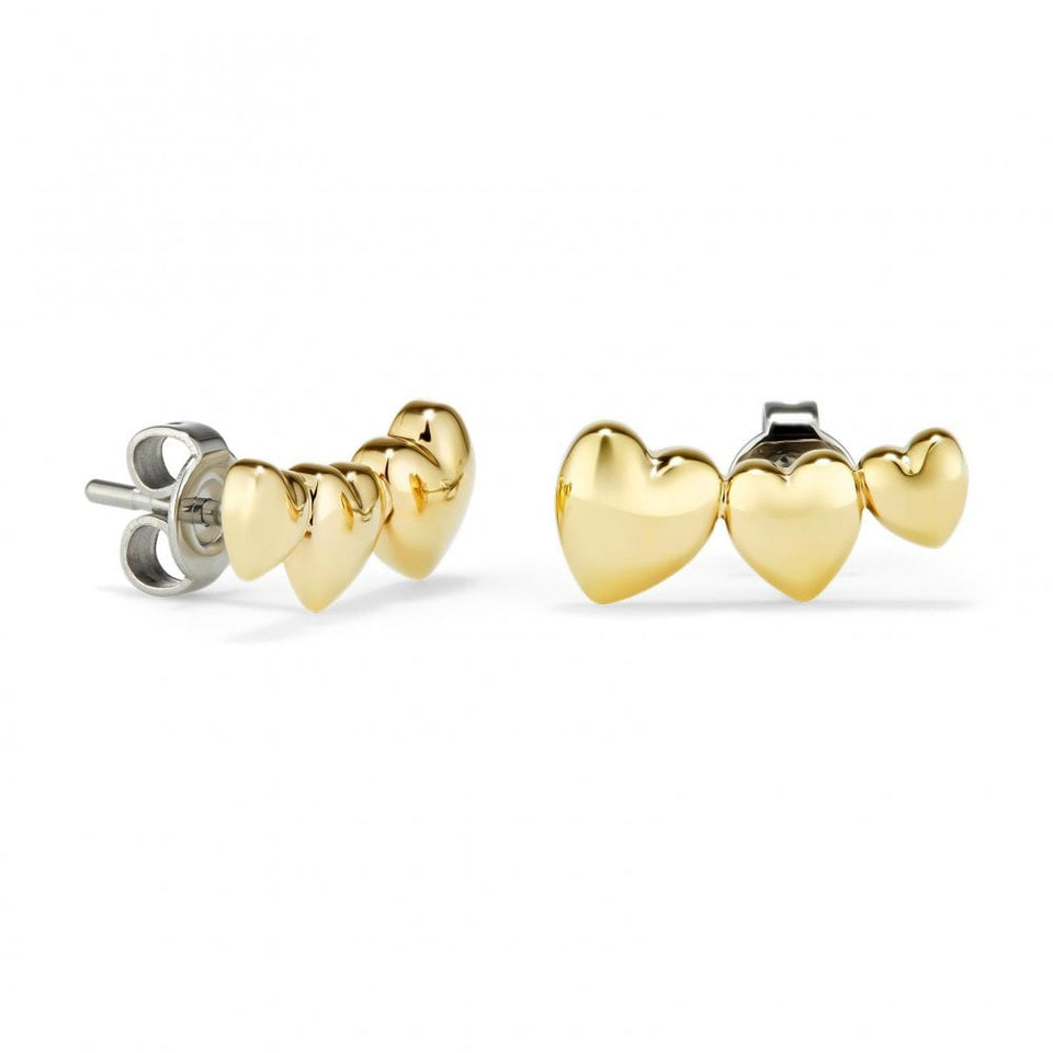 Olivia Burton Ladies Classic Mini Heart Gold Plated Stud Earrings