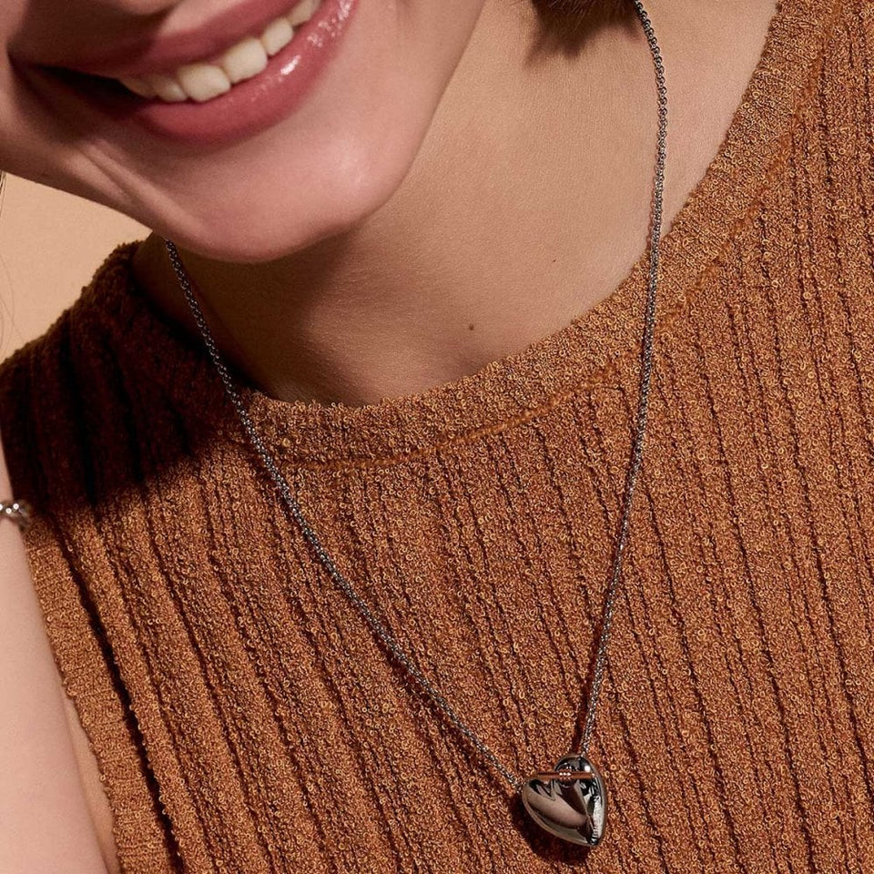 Olivia Burton Ladies Classic Rose Gold Plated Knot Heart Necklace