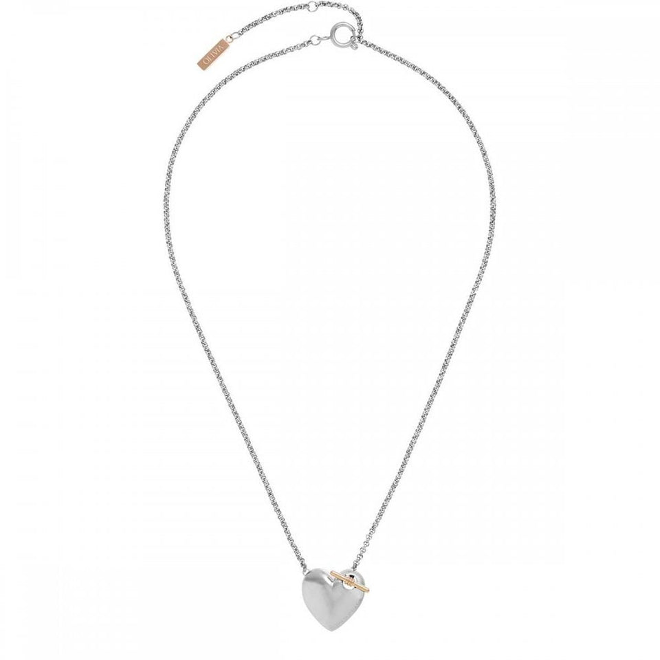 Olivia Burton Ladies Classic Rose Gold Plated Knot Heart Necklace