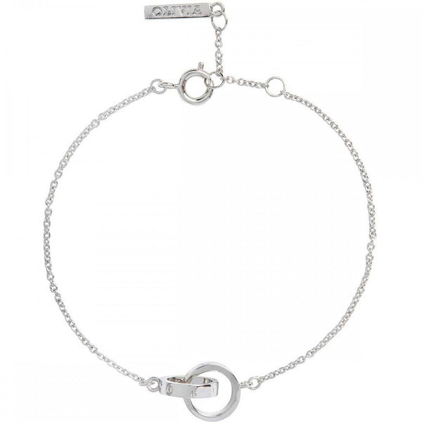 Olivia Burton Ladies Classic Stone Set Interlocking Rings Bracelet