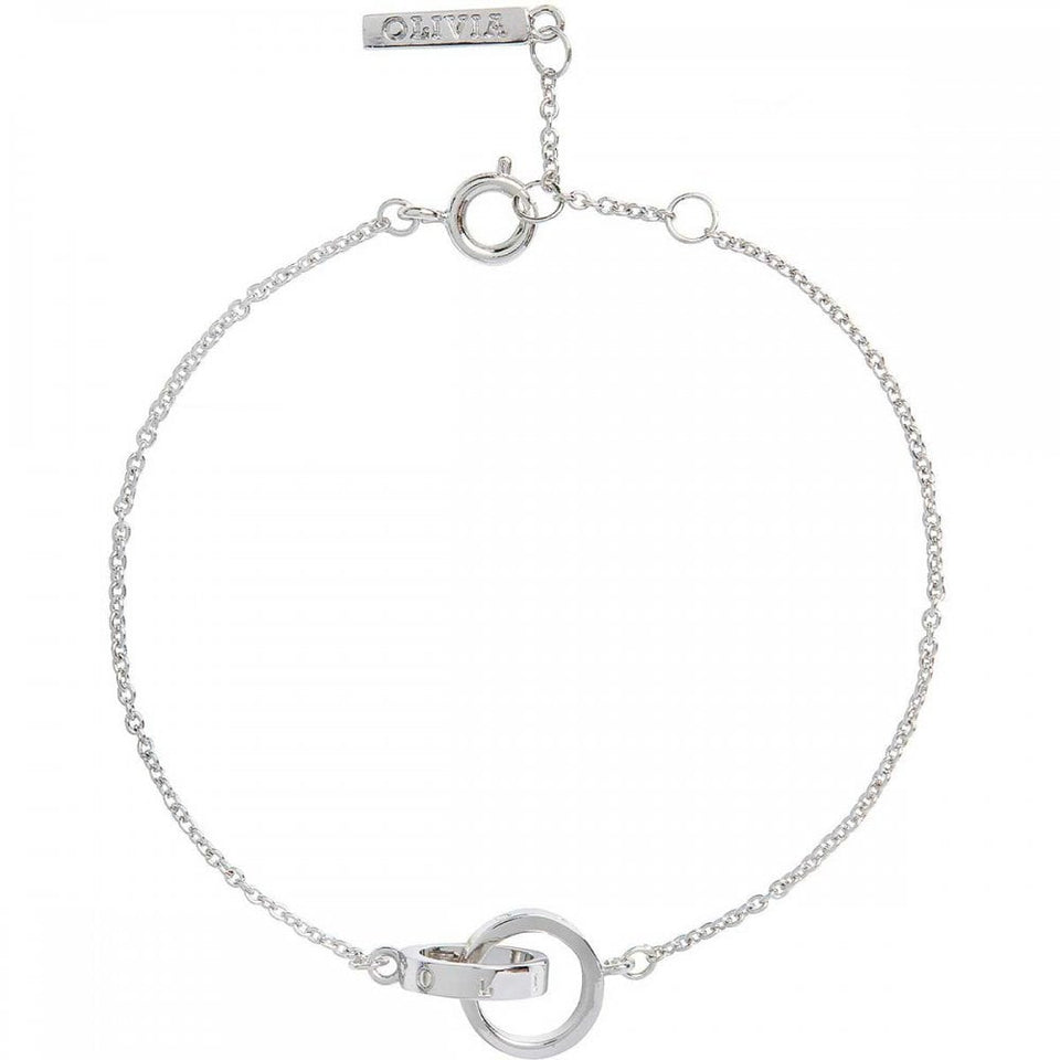 Olivia Burton Ladies Classic Stone Set Interlocking Rings Bracelet