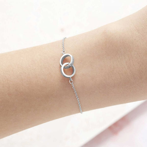 Olivia Burton Ladies Classic Stone Set Interlocking Rings Bracelet