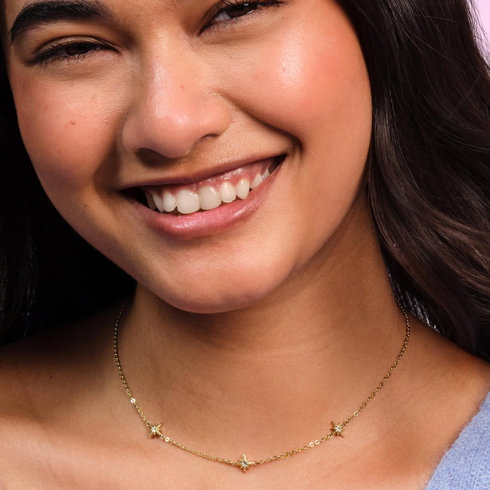 Olivia Burton Ladies Ever Stacked Gold Plated North Star Necklace