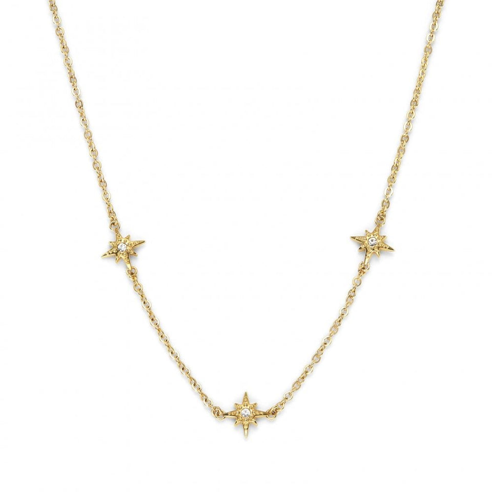 Olivia Burton Ladies Ever Stacked Gold Plated North Star Necklace