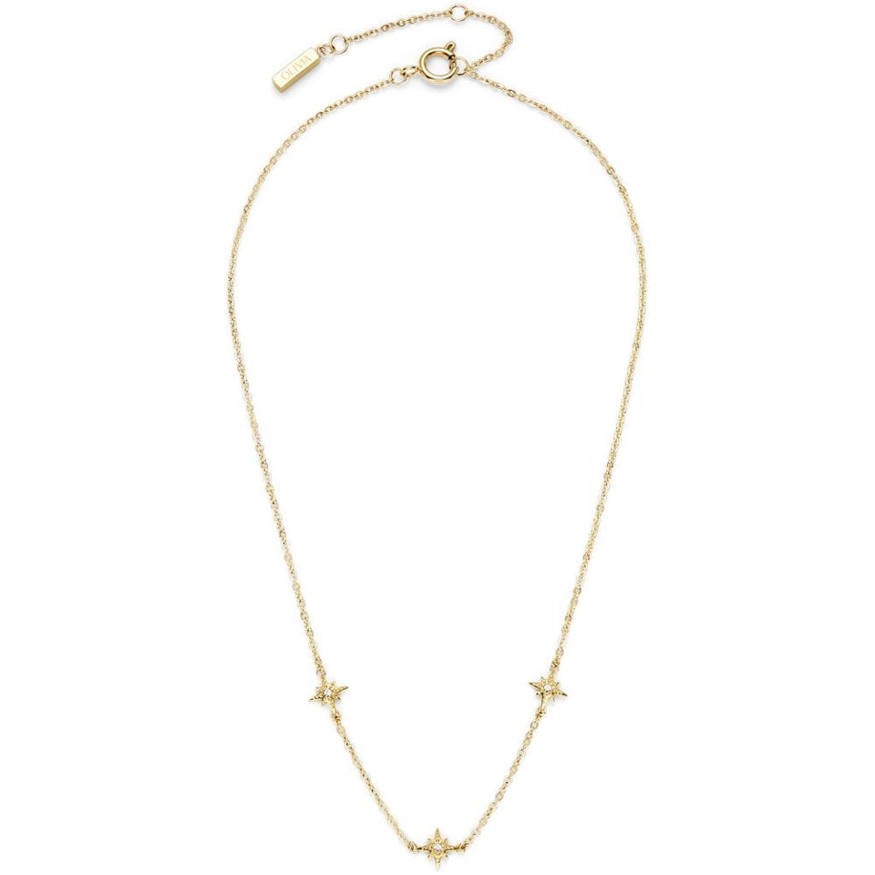 Olivia Burton Ladies Ever Stacked Gold Plated North Star Necklace
