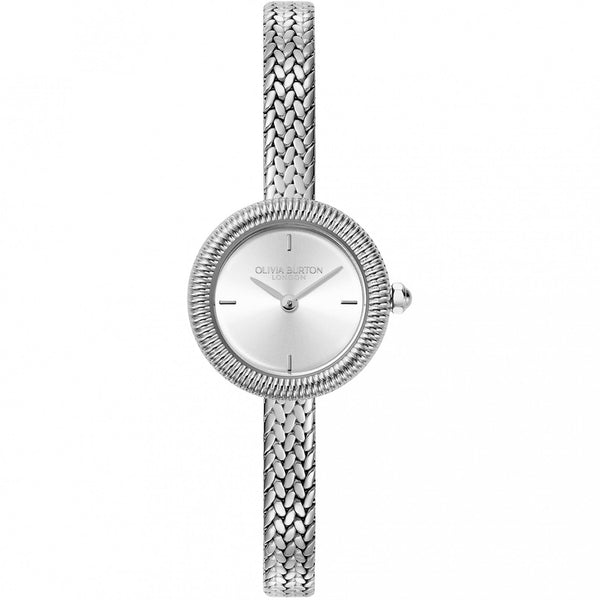 Olivia Burton Ladies Finery Circle Dial Mesh Bracelet Watch