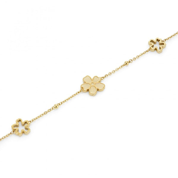 Olivia Burton Ladies Forget Me Not Gold Tone Flower Bracelet