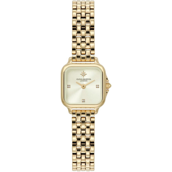 Olivia Burton Ladies Grosvenor Mini 20mm Ivory Dial Gold Plated Watch