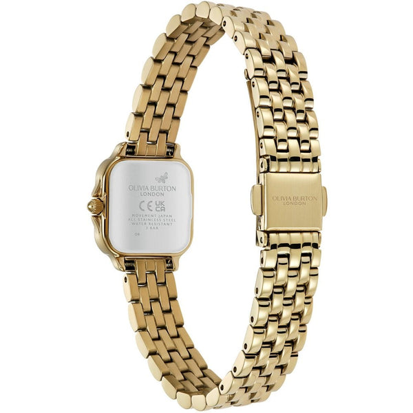 Olivia Burton Ladies Grosvenor Mini 20mm Ivory Dial Gold Plated Watch