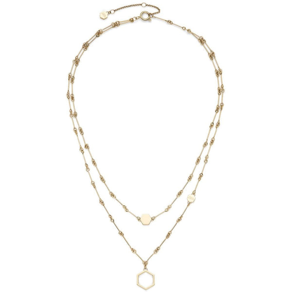 Olivia Burton Ladies Honeycomb Classic Gold Plated Layered Necklace