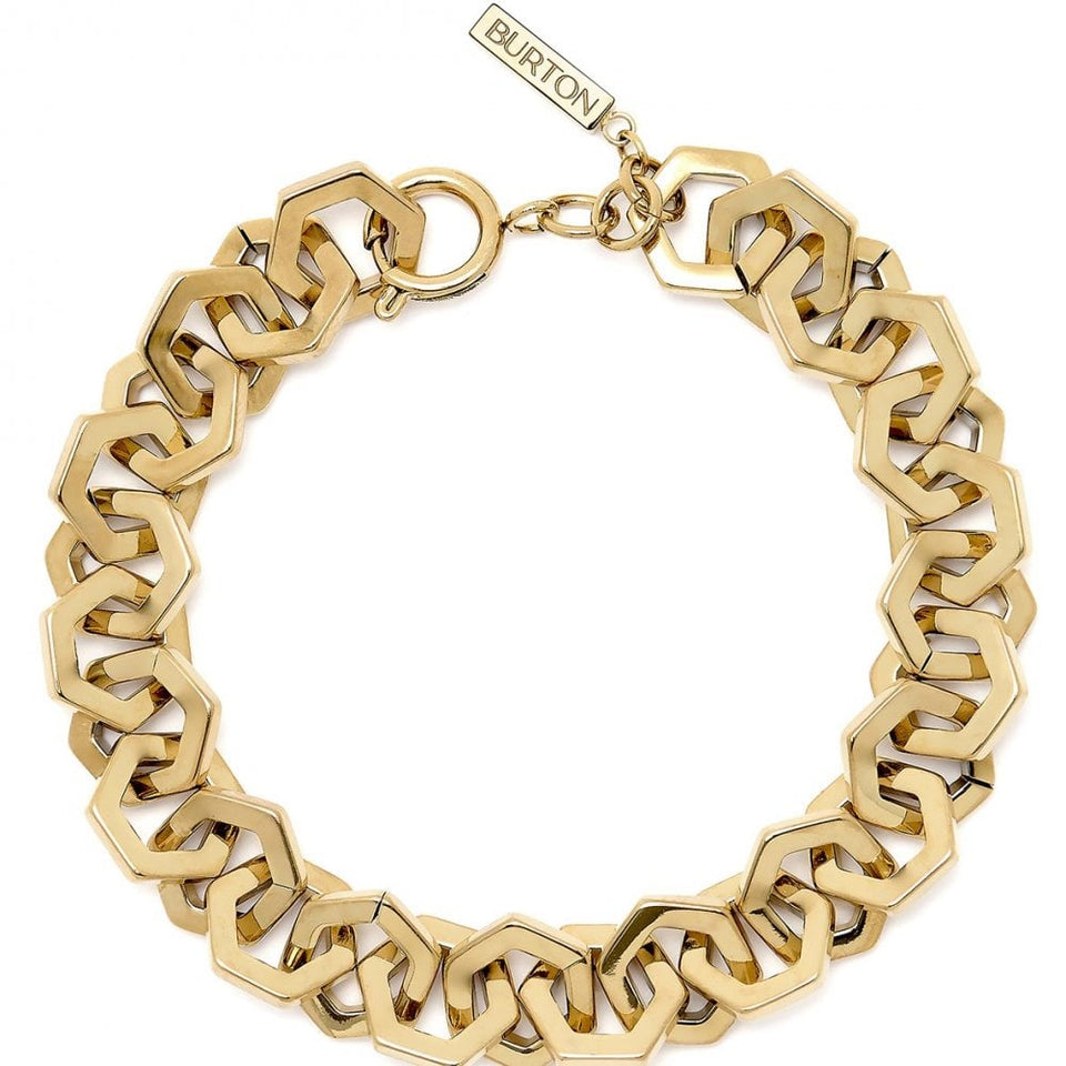 Olivia Burton Ladies Honeycomb Gold Plated Interlinked Bracelet