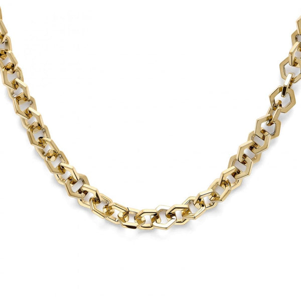 Olivia Burton Ladies Honeycomb Gold Plated Interlinked Necklace