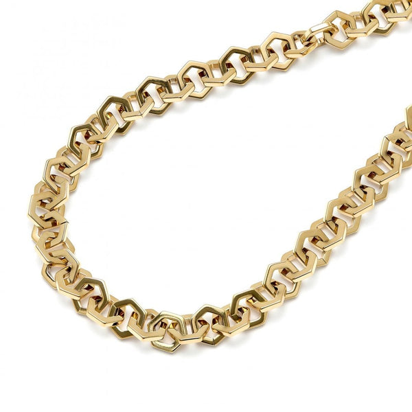 Olivia Burton Ladies Honeycomb Gold Plated Interlinked Necklace