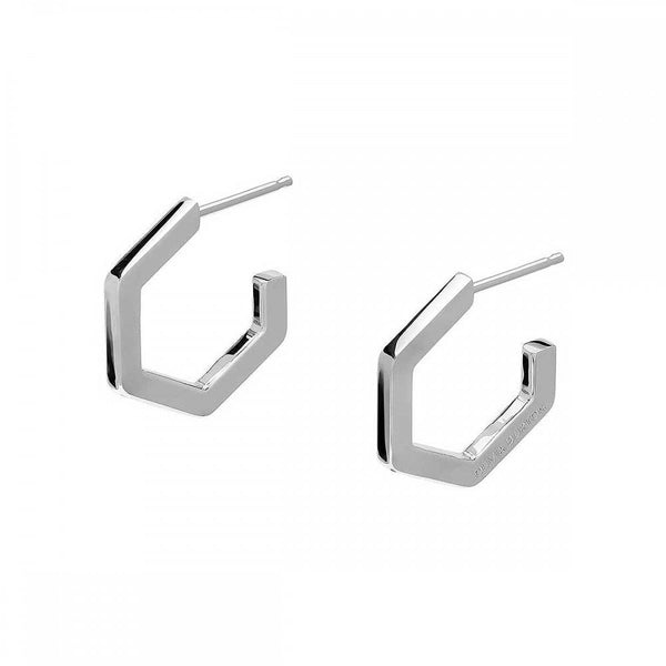 Olivia Burton Ladies Honeycomb Stainless Steel Hoop Earrings