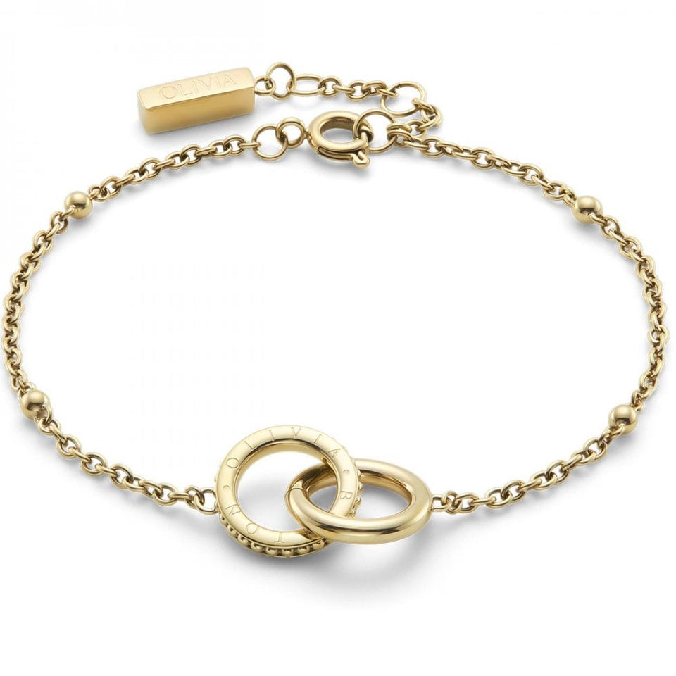Olivia Burton Ladies Infinite Gold Plated Interlocking Amity Circle Bracelet