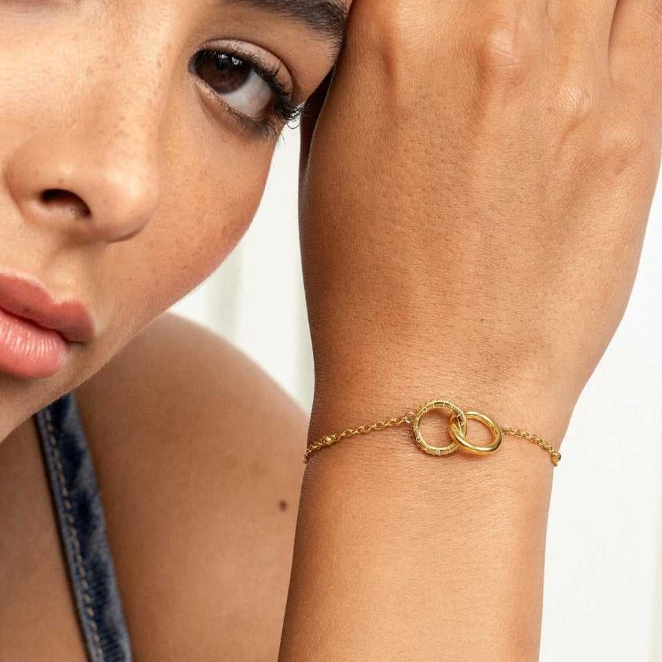 Olivia Burton Ladies Infinite Gold Plated Interlocking Amity Circle Bracelet