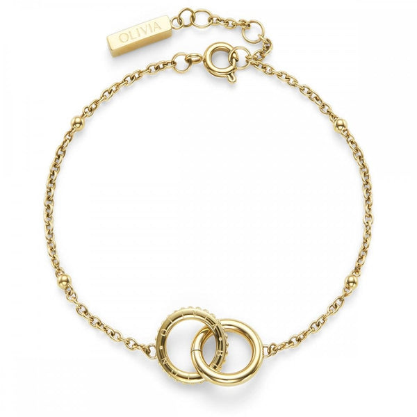 Olivia Burton Ladies Infinite Gold Plated Interlocking Amity Circle Bracelet